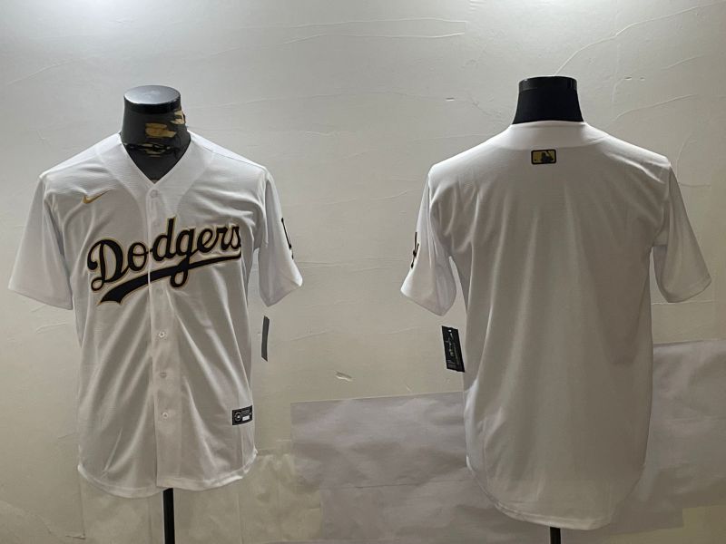 Men Los Angeles Dodgers Blank White Game 2024 Nike MLB Jersey style 12058